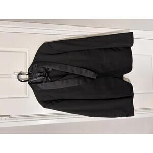 Suits for Men Size LG Black Tuxedo 3 Pieces with Bow Tie Shawl Lapel M411